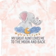 thumbnail image 4 of Inktastic My Great Aunt Loves Me to the Moon and Back Elephants Boys or Girls Baby Bodysuit, 4 of 5