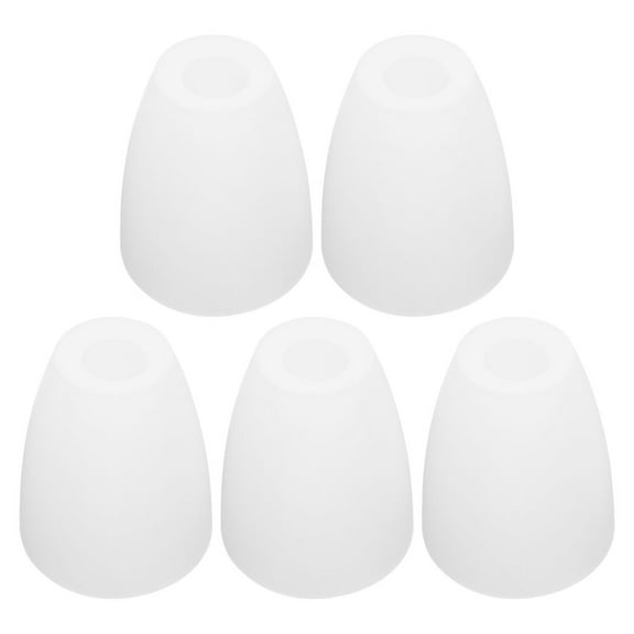 ULTNICE 5Pcs Minimalist White Plastic Lampshade Small Lamp Shade for Indoor Lighting 11.8x3.9x3.9in