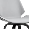 thumbnail image 6 of 26" Gray Faux Leather Swivel Seat Wooden Bar Stool, 6 of 10
