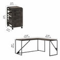thumbnail image 6 of Bush Furniture Refinery 62W L Shaped Industrial Desk with 3 Drawer Mobile File Cabinet, 6 of 6