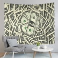 thumbnail image 1 of Tapiz para colgar en la pared con forma de billete de dólar Land of Money, vintage, en forma de U, 1 of 1