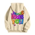 thumbnail image 3 of MHFRRA Sudaderas y Sudaderas Casuales para Hombre, de Corte Relajado, con Estampado Gráfico para Otoño E Invierno, de Fácil Cuidado, Ideales para Uso Diario Beige, 3 of 4