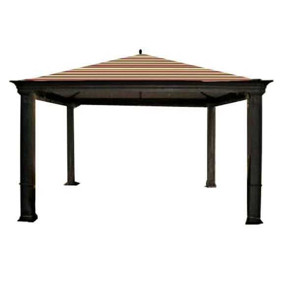 Garden Winds Replacement Canopy Top Cover for the Tiverton Series 3 Gazebo -Standard 350 - Stripe Canyon