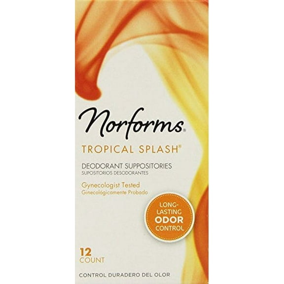 3 Pack - Norforms Suppositories Tropical Splash 12 Each