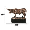 thumbnail image 3 of Lifelike North American Texas Longhorn Cow Steer Bull Bronzed Resin Figurine, 3 of 9