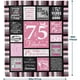 thumbnail image 2 of LHSHID 75th Birthday Gifts for Women/Men Blanket Women 75th Birthday Gifts Best Gifts for 75 Year Old Woman Happy 75th Birthday Ideas for Mom Grandparents Throw Blanket 30"x40", 2 of 6