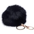 thumbnail image 2 of Llavero con pompón peludo zhang ming negro, 2 of 5