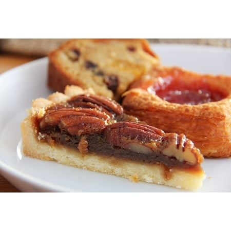 Pecan Nut Cake - Laminated Poster Yummy Nut Pie Pecan Fruits Cake Breakfast Poster Print 24 x 36