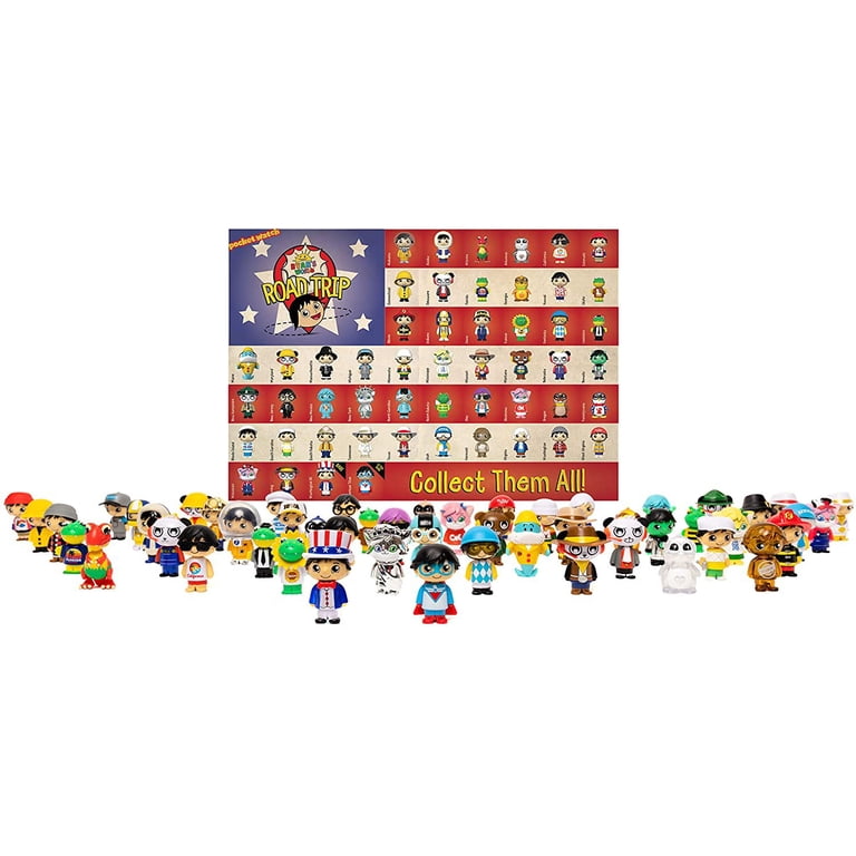 Bonkers Toys, Ryan's World Road Trip 53 PC Complete Figure Set