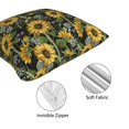 thumbnail image 4 of Throw Pillow Covers, Sunflowers Fujiman Soft Square Pillow Cases with Invisible Zipper for Couch Bed Sofa, Farmhouse Fall Home Decor 12"x12", 4 of 7