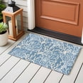 thumbnail image 4 of 2x3 Ft Entryway Area Rug, Blue Coral Coastal Kitchen Rug Runner Washable Floor Mat, Ocean Nautical Seaside Beach Non Slip Indoor Door Mat Throw Carpet for Bathroom Living Room Bedroom, 4 of 8
