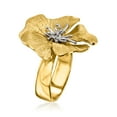 thumbnail image 3 of Ross-Simons Italian 18kt Gold Over Sterling and Sterling Silver Flower Ring, Women's, Adult, 3 of 4