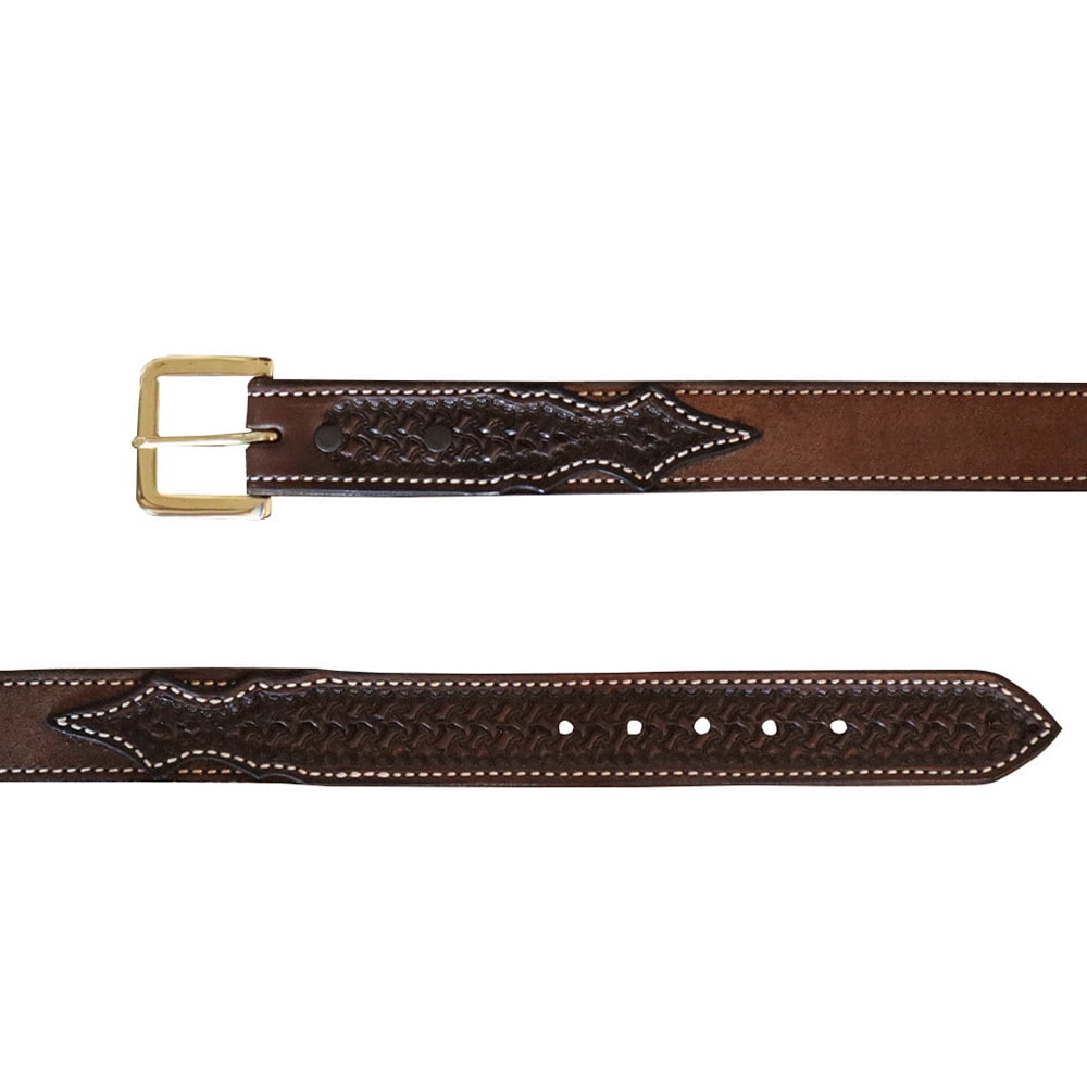 Texas Saddlery Mens Chocolate Roughout Spider Combo Belt 34 Brown ...