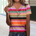 thumbnail image 2 of Camiseta de Manga Corta con Cuello en V, Camiseta Larga de Moda Y Ligera para Mujeres, 2 of 4
