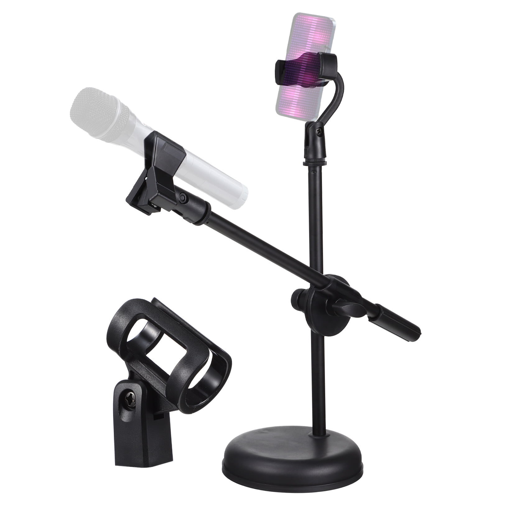 UPOUART Adjustable Microphone Stand Desktop Holder for Podcasting, Streaming, and Recording - Plastic, Multiple Colors Available