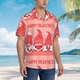 thumbnail image 3 of Susaid Gnomes Hold The Letters LOVE Print Short Sleeve Shirts Button Down Casual Shirts Summer Beach Aloha Button Down Short Sleeve for Men ,Large, 3 of 7
