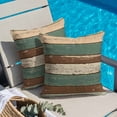 thumbnail image 4 of Retro Throw Pillow Cover Brown Green Striped Antique Wood Background Cotton Linen Cushion Cover Throw Pillow Case with Invisible Zipper for Couch Sofa Bed Chair Car 20x20 Inch, 4 of 9