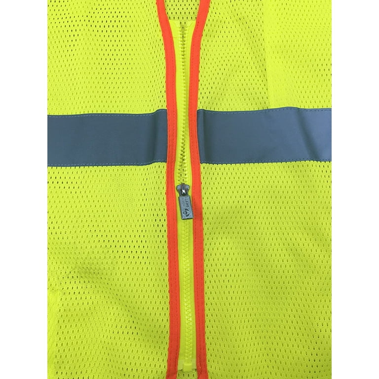 SHINE BRIGHT MZ529C SOFT High Visibility Zipper Front Safety Vest