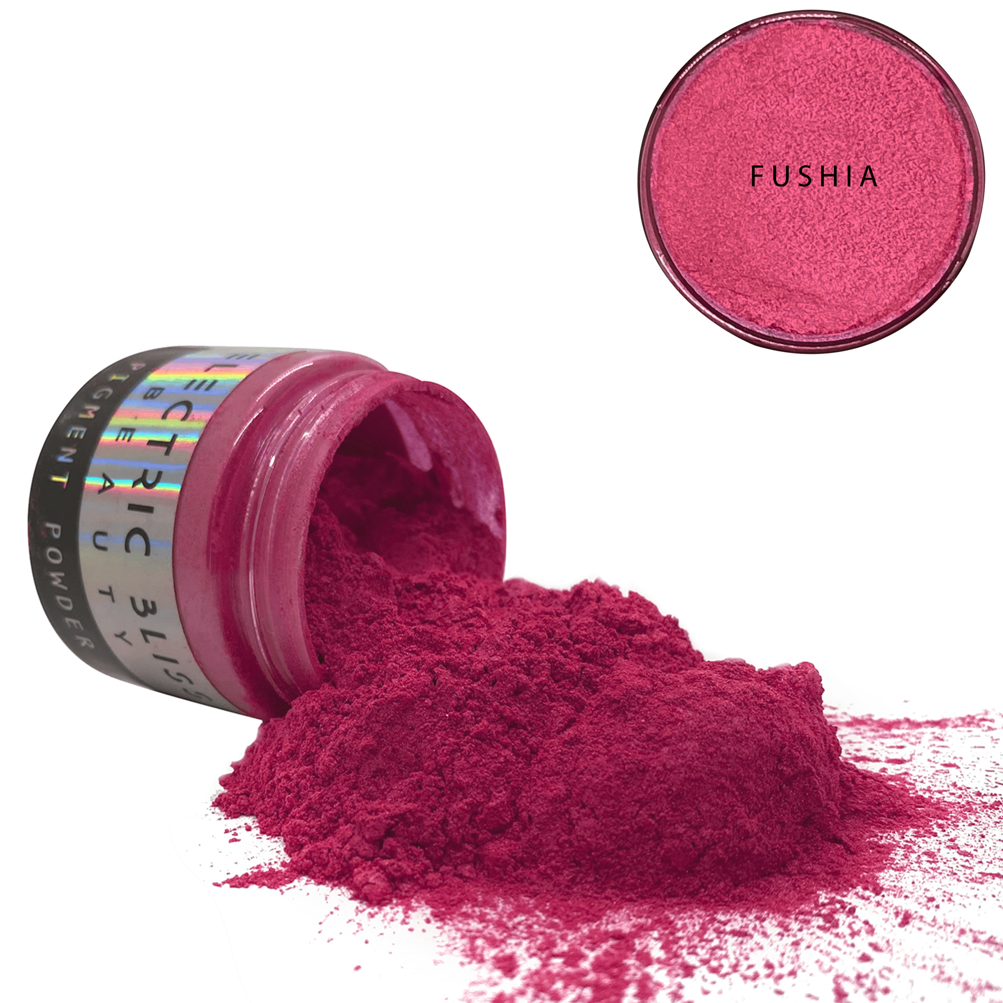 Electric Bliss Beauty, Mica Powder, Fushia-Crafts, Cosmetics, Slime, Candles, Dye, Bath Bombs, Epoxy Resin, Soap, Clay, Nail Art, Glue, Glass and Paper DIY crafts!