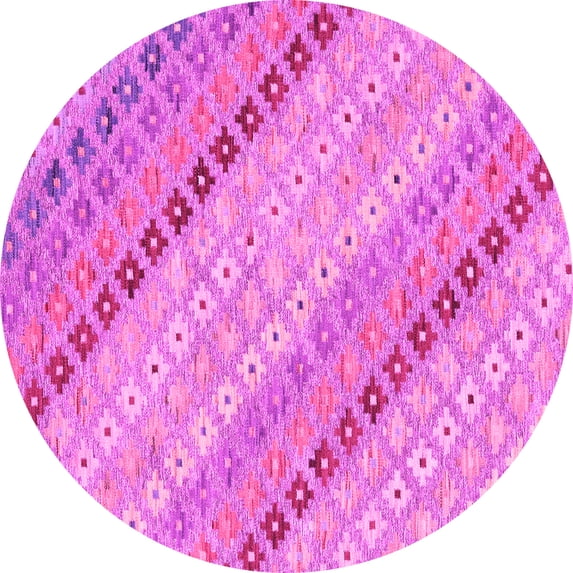 Ahgly Company Indoor Round Southwestern Pink Country Area Rugs, 5' Round
