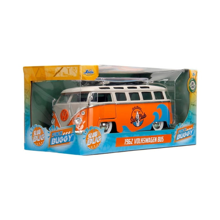 JadaTOYS　1962　1963　VOLKS WAGEN BUS　1/24 Jada 1962 Volkswagen Bus Orange & White w/Surfboard 1/24