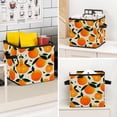 thumbnail image 7 of RATGDN Collapsible Fabric Cube Storage Bin with Double Handles for Living Room Bedroom Office Black - Orange Juice Fruit, 7 of 7