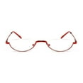 thumbnail image 3 of 3 Pairs of Mens Half Moon Spring Hinge Reading Glasses 3.00 Womens Fashion Half Round Classic Metal Readers +3.00, 3 of 6