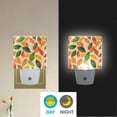 thumbnail image 2 of Yayeee LED Plug in Night Light for The Home with Auto Dusk to Dawn Light Sensors, 2 Pack, Green Retro Autumn Leaves, 2 of 6