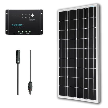 Renogy  Solar Bundle Kit: 100W Monocrystalline 12V Solar Panel/ 30A Charge Controller/ MC4 Adapter