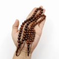 thumbnail image 4 of Tasbih men Natural kuka Wood muslim Misbaha prayer beads islamic Rosary bead arabic fashion, 4 of 5