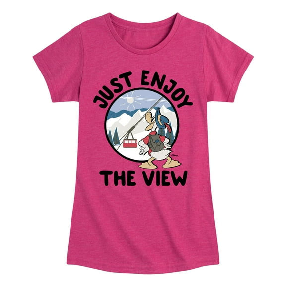 Disney - Just Enjoy The View - Toddler & Youth Girls Short Sleeve Graphic T-Shirt