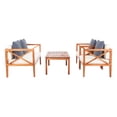 thumbnail image 3 of Safavieh Nunzio Adult 1 Wood Outdoor Dining Sets with Pillows, Natural/Beige, 3 of 7