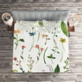 thumbnail image 2 of Ambesonne Colorful Quilted Coverlet 3 Pcs, Flowers s, King Size, Multicolor, 2 of 2