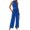 Blue, variant on Women's Casual Striped Wide Leg Pants Comfortable Spring Summer Trousers with Elastic Waist for Daily and Wear