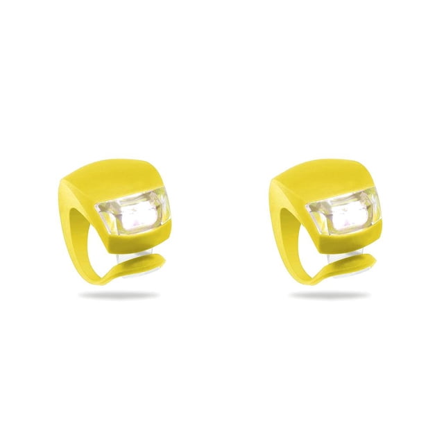 Soidarity Luz delantera LED para bicicleta, bicicletas de montaña, con , 3 modos, lámpara de advertencia para exteriores, accesorios para Amarillo 2Conjunto