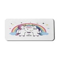 thumbnail image 1 of Rainbow Computer Mouse Pad, Love Forever Typography Unicorns Plain Background, Rectangle Non-Slip Rubber Mousepad X-Large, 35" x 15" Gaming Size, Multicolor, by Ambesonne, 1 of 2