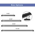 thumbnail image 4 of 2 Pack Single Curtain Rods, 1Inch Diameter Telescoping Drapery Window Curtain Rod 72-144Inch(6-12ft) Rod Length, Matte Black, 4 of 13