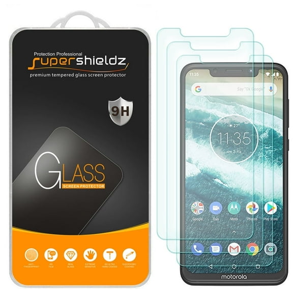 [3-Pack] Supershieldz for Motorola One/ moto one Tempered Glass Screen Protector, Anti-Scratch, Anti-Fingerprint, Bubble Free
