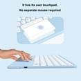 thumbnail image 6 of Portable Wireless Bluetooth Keyboard with Touchpad, Ultra-Thin Rechargeable Bluetooth Keyboard Mini with trackpad Round Key for iPad pro/iPad/iOS/Android (Blue), 6 of 8