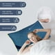 thumbnail image 5 of Fiudx Almohada Hotel Collection, Núcleo de Terciopelo de Plumón Premium, Diseño Suave y con Buen Soporte, Ideal para Dormir de Lado o Boca Arriba, Confort de Lujo, Blanco, Azul, Gris, Tamaño 48 X 74, 5 of 6