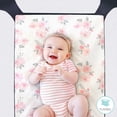 thumbnail image 7 of The Peanutshell Pink Roses/ Ditsy Floral Mini Crib, Playard Sheet 3 Pack Set, 7 of 7