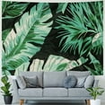 thumbnail image 4 of Nawypu Green Tropical Palm Tree Leaf Tapestry Tropic Forest Aesthetic Banana Plant Black Wall Art Hanging for Headboard Bedroom Bedspread Living Room Dorm Tablecloth Wall Home, 4 of 6