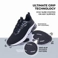 thumbnail image 6 of REABO Men's Slip-on Breathable Air Cushion Running Shoes, Blackwhite, Size 10, 6 of 9