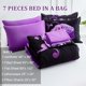 thumbnail image 4 of Juego de edredón WONGS BEDDING Purple Queen con 7 piezas, 4 of 7