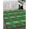 thumbnail image 3 of Ahgly Company Machine Washable Indoor Round Transitional Army Green Area Rugs, 8' Round, 3 of 7