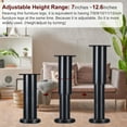 thumbnail image 3 of Metal Ajustable Muebles Patas, Sofá Patas Reemplazo Soporte Patas para Sofá/Cómoda/Cama/Silla/Café Mesa (7-12 Pulgadas / 2uds), 3 of 6