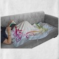 thumbnail image 6 of Vintage Rainbow Soft Flannel Fleece Blanket, Victorian Style Swirls Flowers and Foliage Leaves Colorful Classic Motifs, Cozy Plush for Indoor and Outdoor Use, 50" x 60", Multicolor, by Ambesonne, 6 of 6