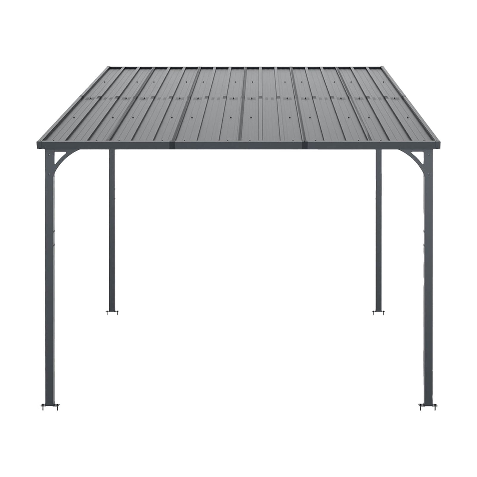 Mintazer 10x10ft Metal Patio Gazebo, 4-Post Hardtop Galvanized Steel Pergola, Outdoor Hard Roof Shelter for Backyard Patio Bike Storage Grill Area
