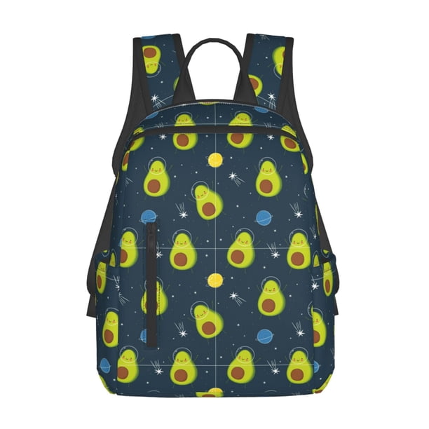 Balery Avocado in Space Mochila Ligera para Hombres y Mujeres – Resistente y Impermeable, Ideal para la Escuela, el Trabajo, los Viajes y el Uso Diario