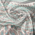 thumbnail image 5 of Ambesonne Tribal Valance Pack of 2, Floral Paisley and Aztec, 54"X12", Cream Aqua and Coral, 5 of 5
